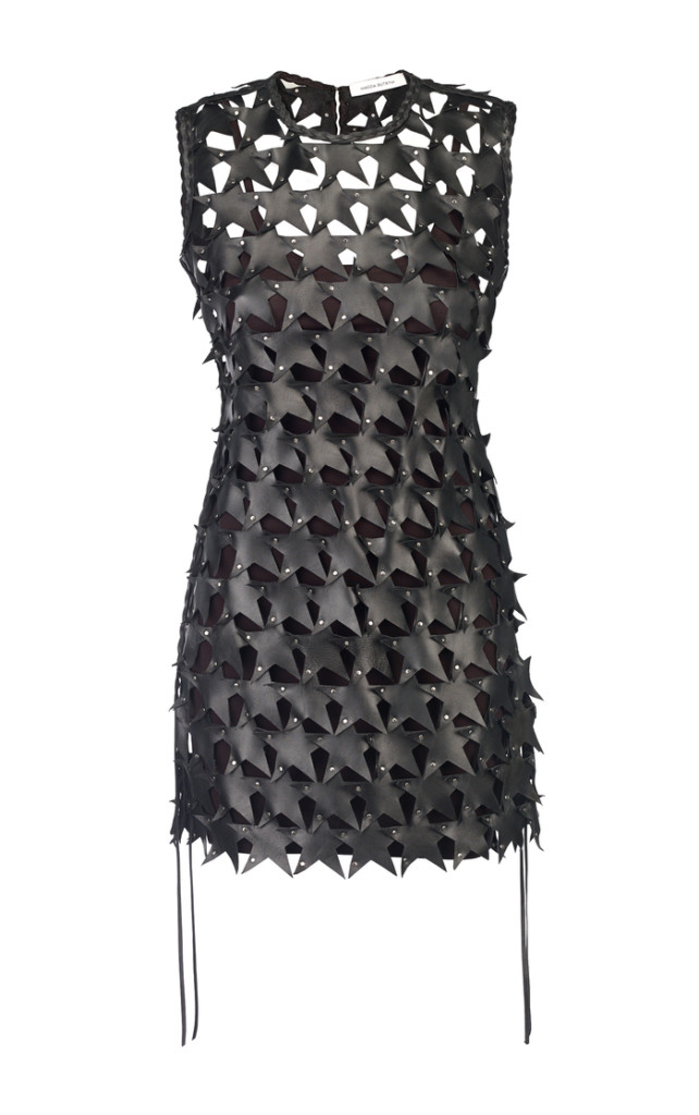 The "Washington" dress in leather stars by designer Magda Butrym. 