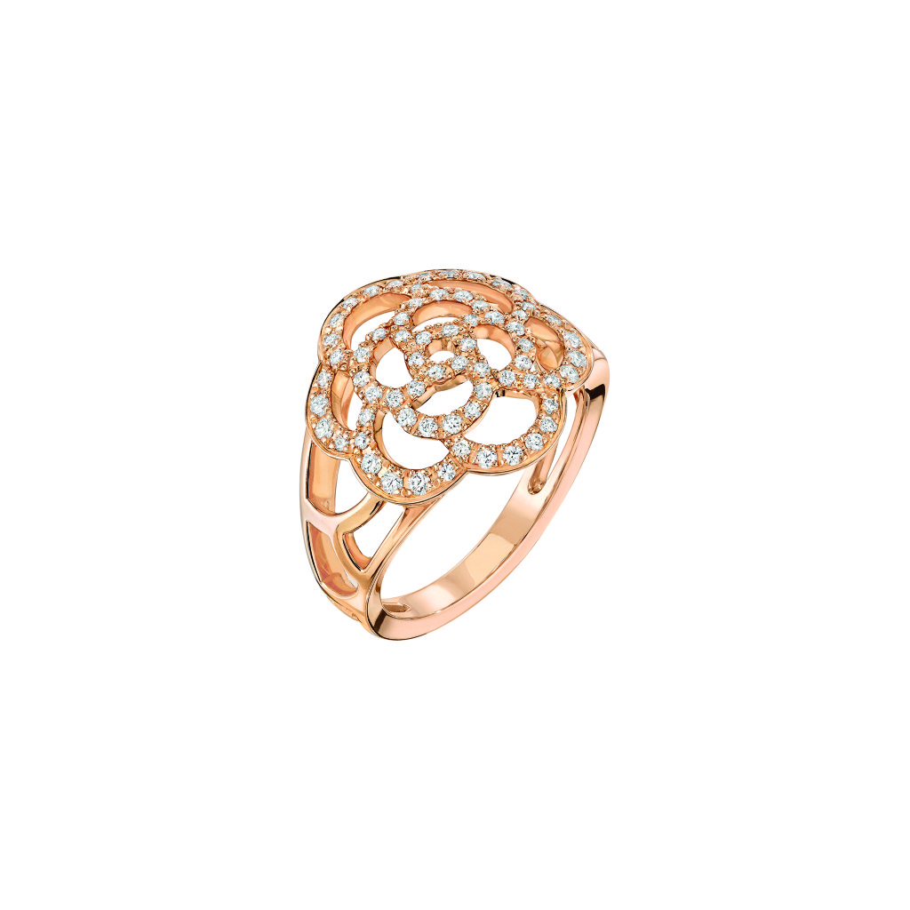 Bague Camelia Ajoure OR