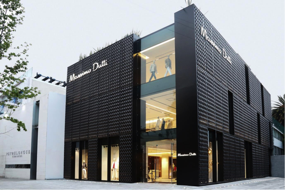 The refurbished Massimo Dutti store on Avenida Presidente Masaryk in Mexico City