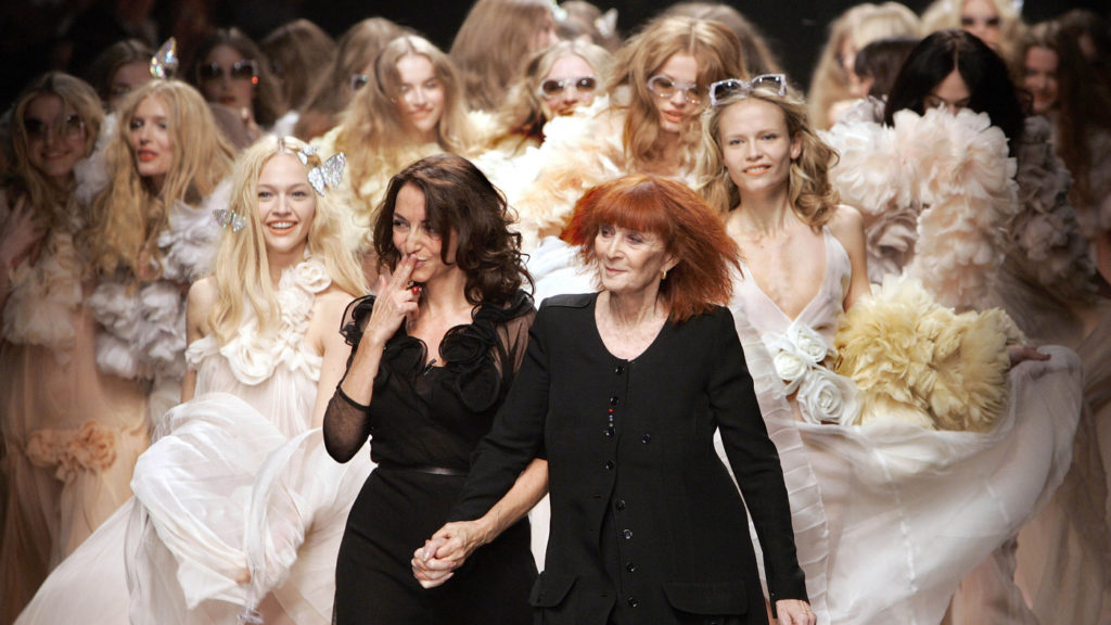 French designer Sonia Rykiel (right) and her daughter, Nathalie Rykiel, Spring/Summer 2008 (October 2007 in Paris) 