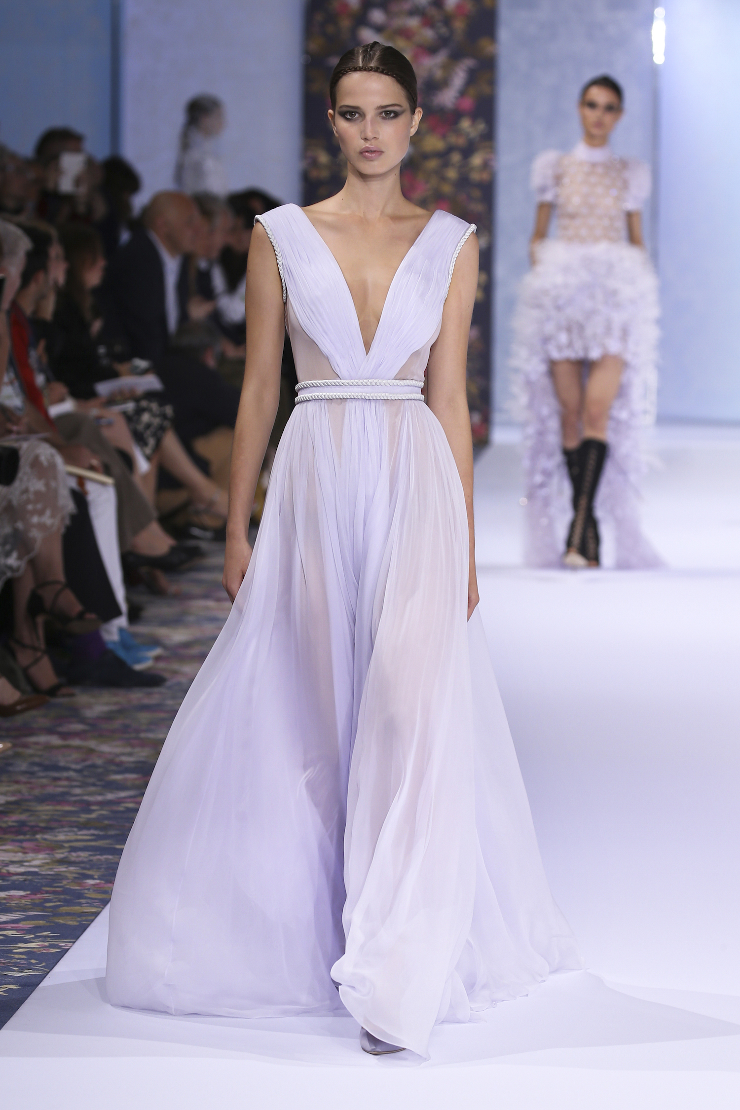 A model walks the runway during the Ralph & Russo Haute Couture Fall/Winter 2016-2017 show as part of Paris Fashion Week on July 4, 2016 in Paris, France.