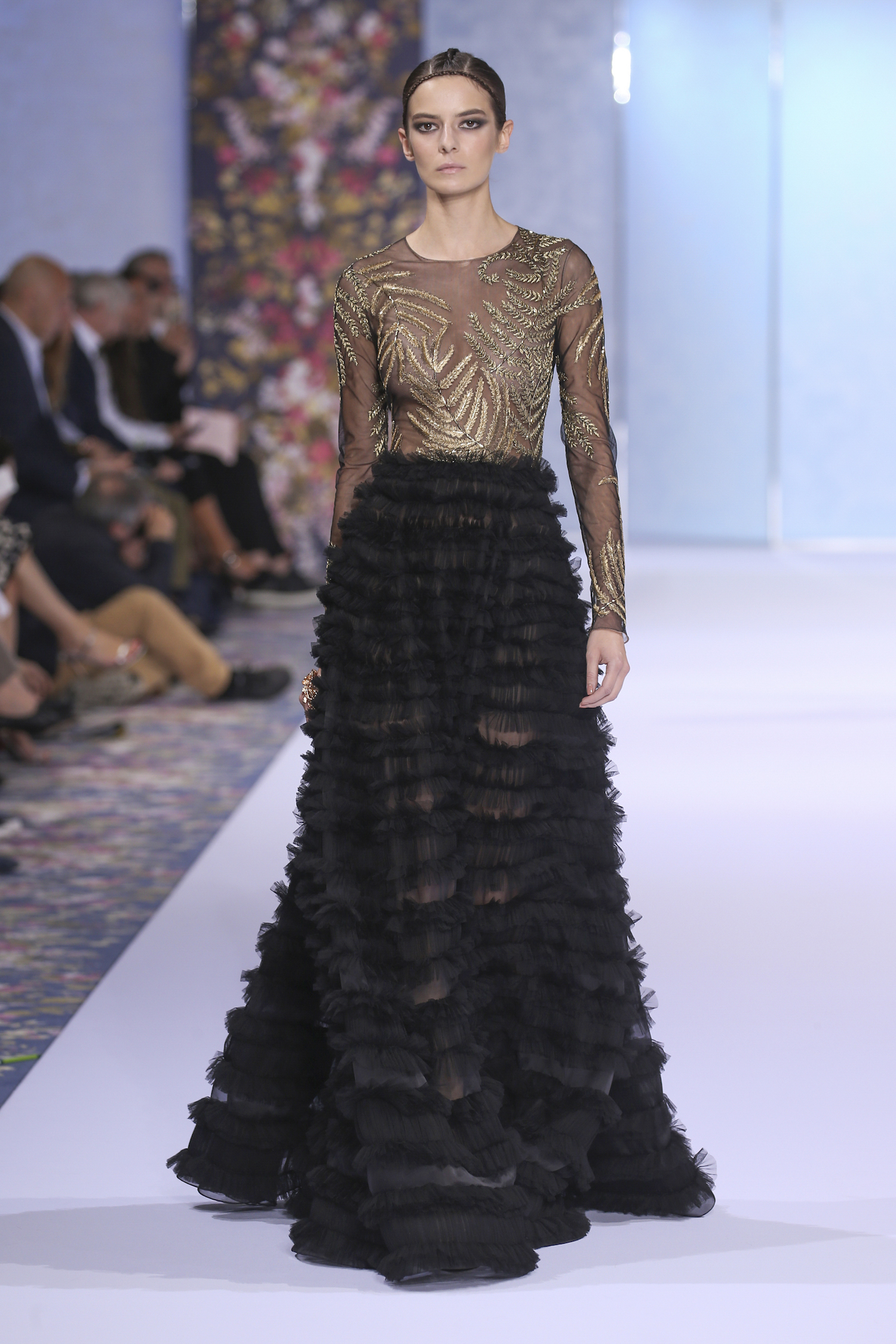 A model walks the runway during the Ralph & Russo Haute Couture Fall/Winter 2016-2017 show as part of Paris Fashion Week on July 4, 2016 in Paris, France.