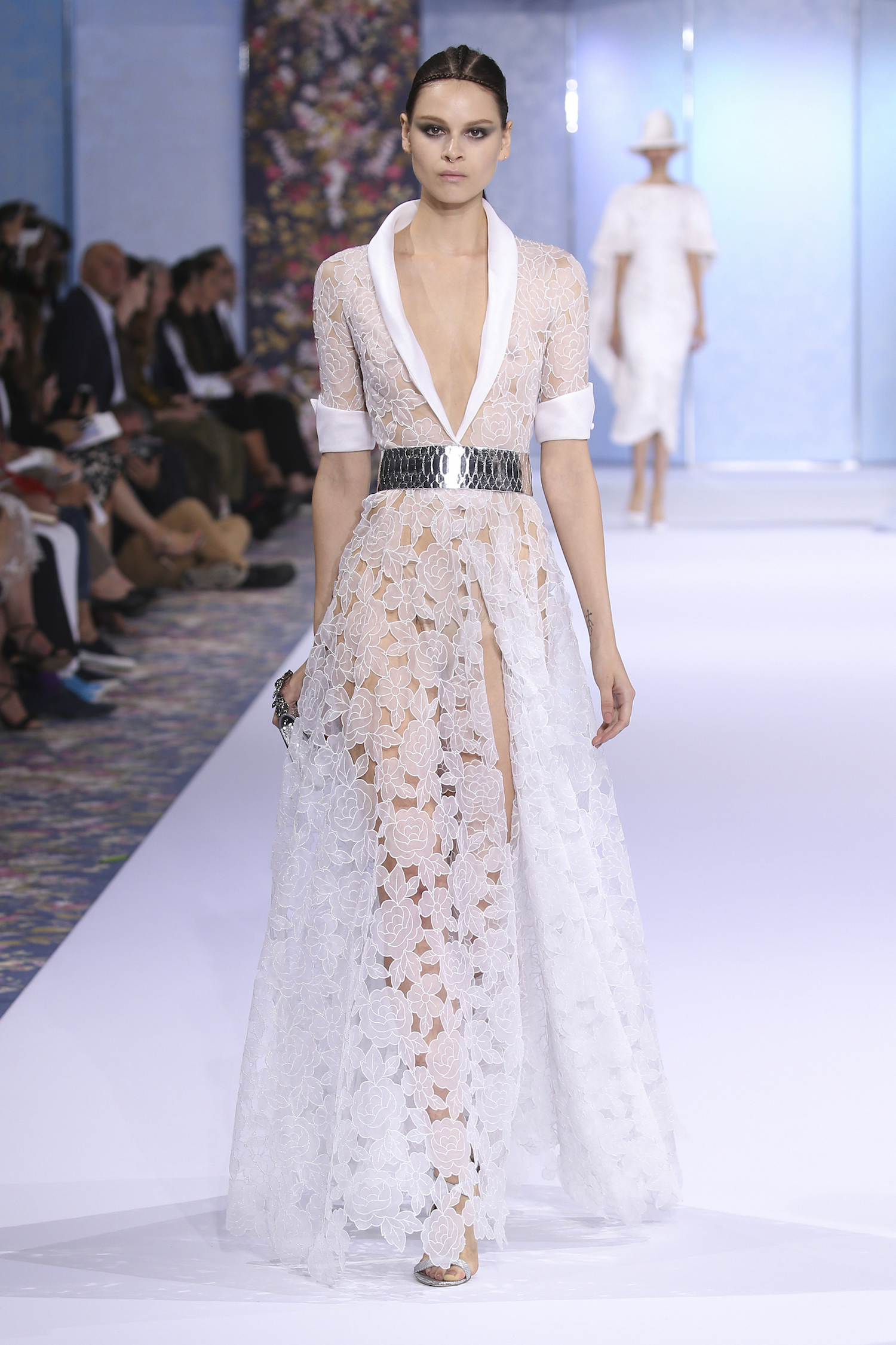 A model walks the runway during the Ralph & Russo Haute Couture Fall/Winter 2016-2017 show as part of Paris Fashion Week on July 4, 2016 in Paris, France.